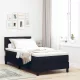 Boxspring ágy matraccal Fekete 90 x 190 cm szövet