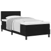 Boxspring ágy matraccal Fekete 90 x 190 cm szövet