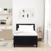 Boxspring ágy matraccal Fekete 90 x 190 cm szövet