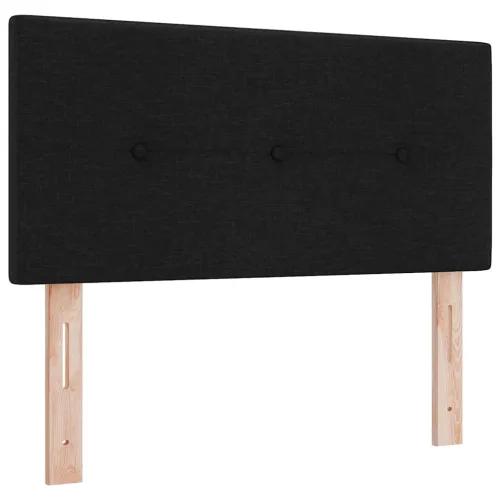 Boxspring ágy matraccal Fekete 90 x 190 cm szövet