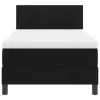 Boxspring ágy matraccal Fekete 90 x 190 cm szövet