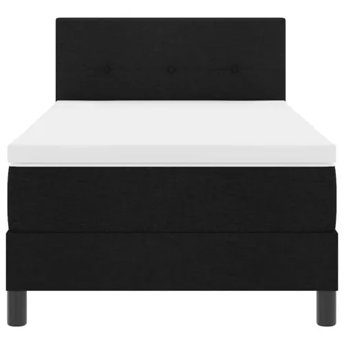 Boxspring ágy matraccal Fekete 90 x 190 cm szövet