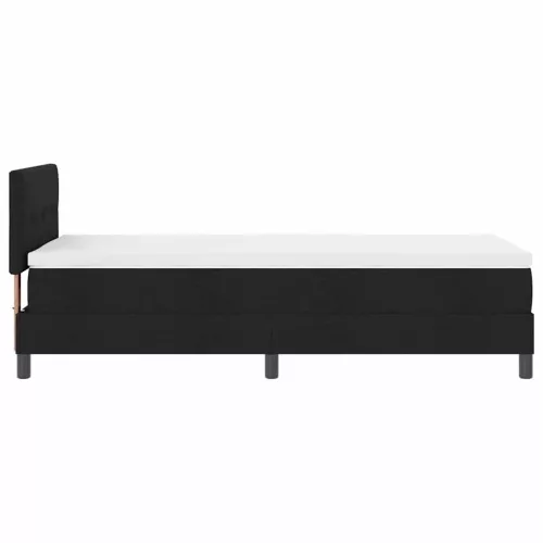 Boxspring ágy matraccal Fekete 90 x 190 cm szövet