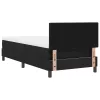 Boxspring ágy matraccal Fekete 90 x 190 cm szövet
