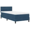 Boxspring ágy matraccal Kék 90 x 190 cm szövet
