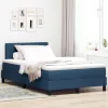 Boxspring ágy matraccal Kék 120 x 200 cm szövet