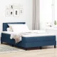 Boxspring ágy matraccal Kék 120 x 200 cm szövet