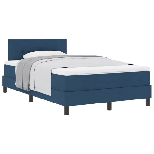 Boxspring ágy matraccal Kék 120 x 200 cm szövet