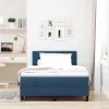 Boxspring ágy matraccal Kék 120 x 200 cm szövet