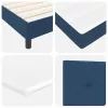 Boxspring ágy matraccal Kék 120 x 200 cm szövet