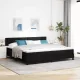 Boxspring ágy matraccal Fekete 200 x 200 cm szövet