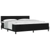 Boxspring ágy matraccal Fekete 200 x 200 cm szövet