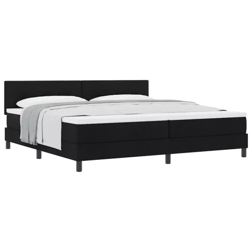 Boxspring ágy matraccal Fekete 200 x 200 cm szövet