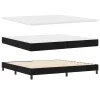 Boxspring ágy matraccal Fekete 200 x 200 cm szövet