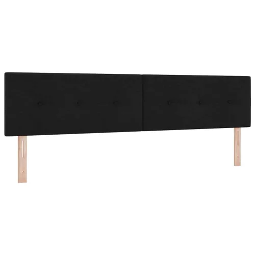 Boxspring ágy matraccal Fekete 200 x 200 cm szövet