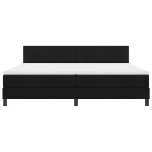 Boxspring ágy matraccal Fekete 200 x 200 cm szövet