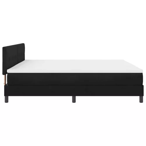 Boxspring ágy matraccal Fekete 200 x 200 cm szövet
