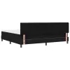 Boxspring ágy matraccal Fekete 200 x 200 cm szövet