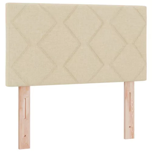 Boxspring ágy matraccal Krém 80 x 200 cm szövet