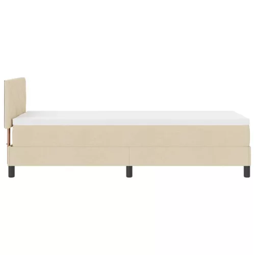Boxspring ágy matraccal Krém 80 x 200 cm szövet