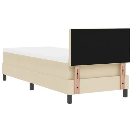 Boxspring ágy matraccal Krém 80 x 200 cm szövet