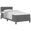 Boxspring ágy matraccal Sötétszürke 90 x 200 cm szövet
