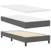 Boxspring ágy matraccal Sötétszürke 90 x 200 cm szövet