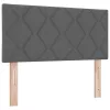 Boxspring ágy matraccal Sötétszürke 90 x 200 cm szövet