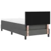 Boxspring ágy matraccal Sötétszürke 90 x 200 cm szövet
