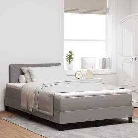 Boxspring ágy matraccal Tópszínű 120 x 200 cm szövet