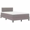 Boxspring ágy matraccal Tópszínű 120 x 200 cm szövet