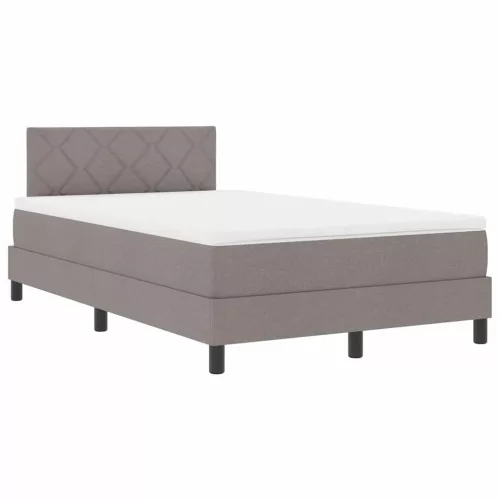 Boxspring ágy matraccal Tópszínű 120 x 200 cm szövet