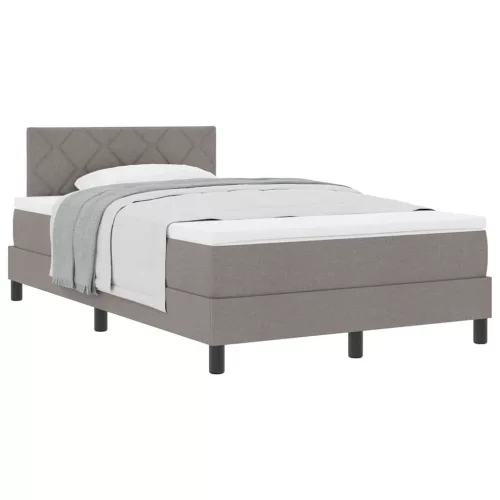 Boxspring ágy matraccal Tópszínű 120 x 200 cm szövet