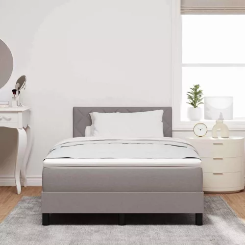 Boxspring ágy matraccal Tópszínű 120 x 200 cm szövet