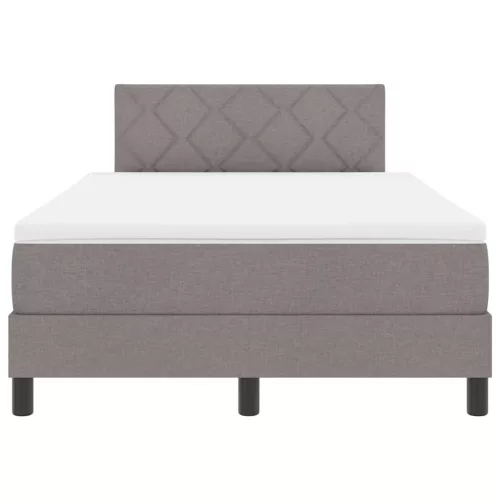 Boxspring ágy matraccal Tópszínű 120 x 200 cm szövet