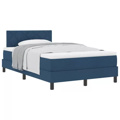 Boxspring ágy matraccal Kék 120 x 200 cm szövet