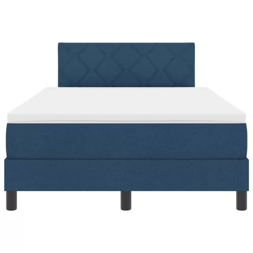 Boxspring ágy matraccal Kék 120 x 200 cm szövet