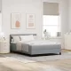 Boxspring ágy matraccal Világosszürke 160 x 200 cm szövet