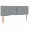 Boxspring ágy matraccal Világosszürke 160 x 200 cm szövet