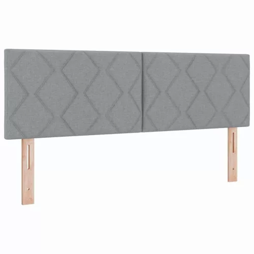 Boxspring ágy matraccal Világosszürke 160 x 200 cm szövet