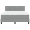 Boxspring ágy matraccal Világosszürke 160 x 200 cm szövet