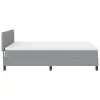 Boxspring ágy matraccal Világosszürke 160 x 200 cm szövet