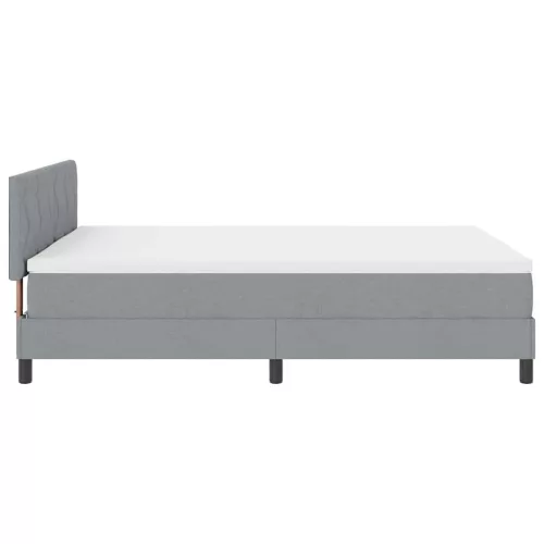 Boxspring ágy matraccal Világosszürke 160 x 200 cm szövet