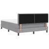 Boxspring ágy matraccal Világosszürke 160 x 200 cm szövet