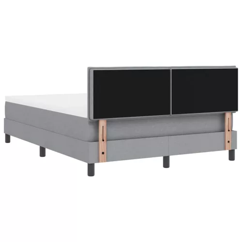 Boxspring ágy matraccal Világosszürke 160 x 200 cm szövet