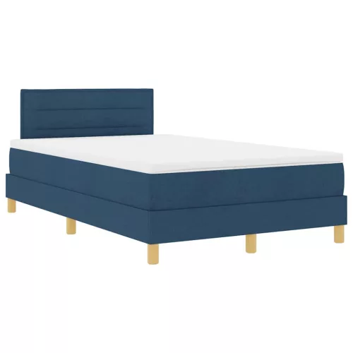Boxspring ágy matraccal Kék 120 x 200 cm szövet