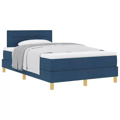 Boxspring ágy matraccal Kék 120 x 200 cm szövet