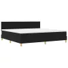 Boxspring ágy matraccal Fekete 200 x 200 cm szövet
