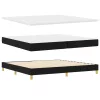Boxspring ágy matraccal Fekete 200 x 200 cm szövet