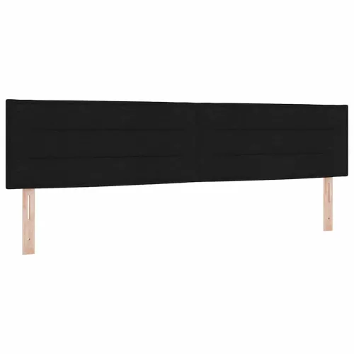 Boxspring ágy matraccal Fekete 200 x 200 cm szövet